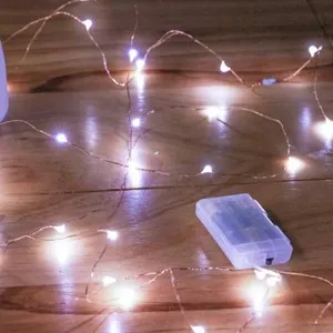 Lot of 5 - Battery Operated LED String Lights, 10 Ft, Warm White, 4-Pack