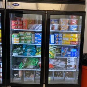 ATOSA MCF8703ES STAINLESS STEEL GLASS FRONT 2 DOOR COMMERCIAL MOBILE REACH IN FREEZER UNIT
