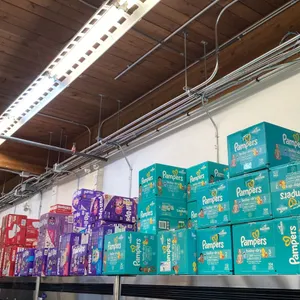 HUGE ASSORTMENT OF VARIOUS SIZED DIAPERS- PAMPERS BABY DRY, PULL UPS, HUGGIES