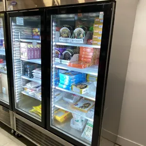 ATOSA MCF8703ES STAINLESS STEEL GLASS FRONT 2 DOOR COMMERCIAL MOBILE REACH IN FREEZER UNIT