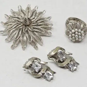 Vintage Silver Tone Jewellery Lot