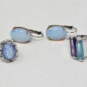 Sarah Coventry Blue Stone Ring Lot