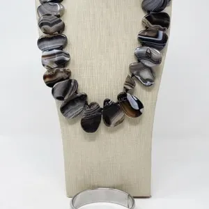 Agate Necklace Lot