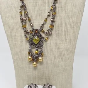 Modern Necklace With .925 Earrings