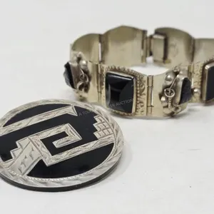 .925 Silver Brooch & Bracelet
