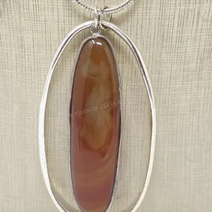JCUK Silver Tone Pendant Necklace