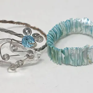Light Blue Shell Bracelet Lot
