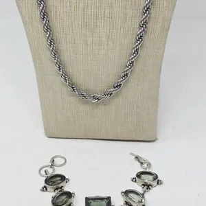 .925 & Peridot Bracelet Lot