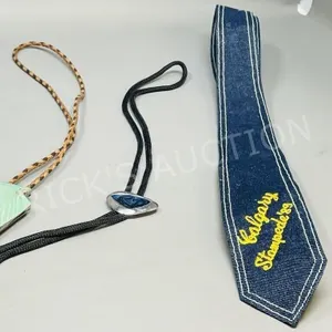 2 western bolo ties & Stampede denim tie