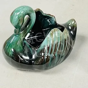 2 pcs Blue Mountain Pottery Swans