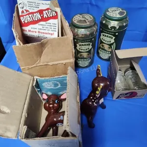 Salt and pepper shakers, Portionator and cans