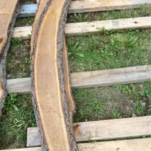 Set of 3 Black cherry wood