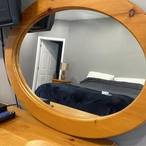 Pine mirror with dresser