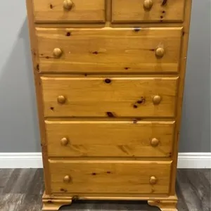 Tall pine dresser