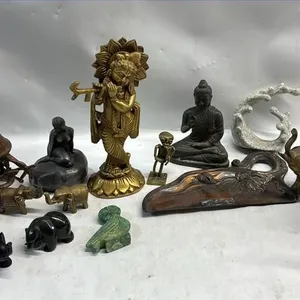 Antique Brass & Other material Carving Sculpture l