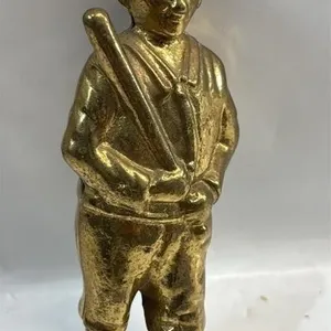 7 inch Brass Baseball Coin Bank