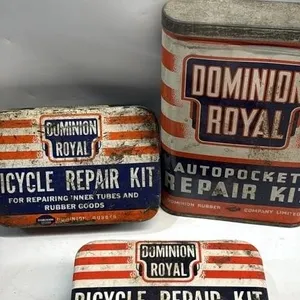 Vintage Dominion royal tire Bicycle repair kit tin