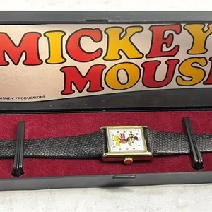 Vintage Bradley Mickey Mouse Wristwatch With case