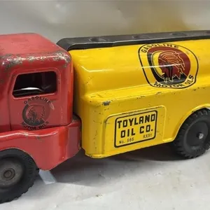 Structo Pressed Steel Toy Truck Red Indian Decals