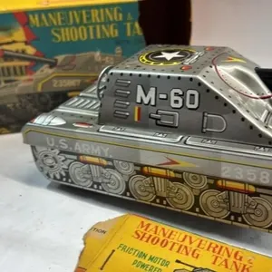 Cragstan Maneuvering Shooting Tin Tank Toy