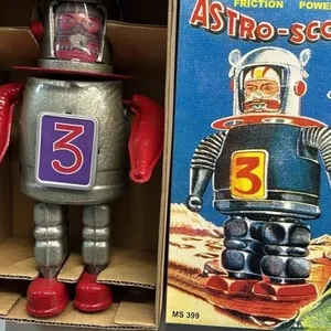 Tin Astro Scout Wind Up Friction Powered Toy