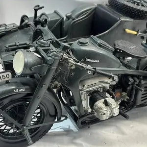 Large size Diecast Zundapp Motorcycle & Side Car