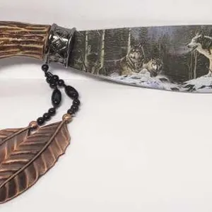Decorative Wolf Knife - 12.25" long
