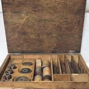 Old Wood Box with Assorted Specality Tools