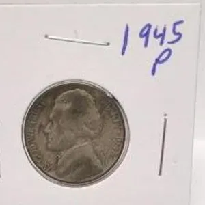 1945 P Jefferson Silver War Nickel