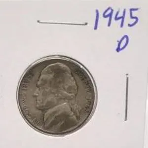 1945 D Jefferson Silver War Nickel