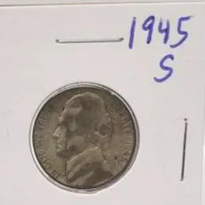 1945 S Jefferson Silver War Nickel
