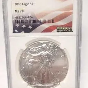 2018 Silver Eagle 1 Oz. Fine Silver - MS 70