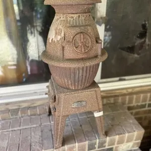 Coal stove on stand