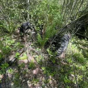 Trailer Axle located by the crane