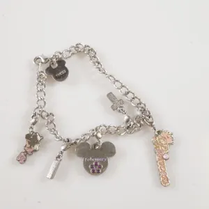 White Metal Charm Bracelet