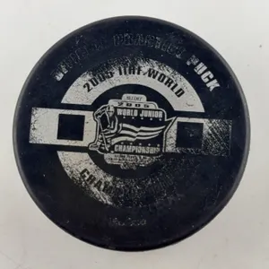 2005 IIHF World Junior Championship Hockey Puck Brayden Coburn Autographed