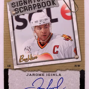 2006–07 Upper Deck Bee Hive Signature Scrapbook Jerome Iginla Autographed Hockey Card