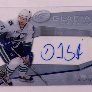 2008-09 Upper Deck Ice Glacial Graphs Daniel Sedin Autograph Card