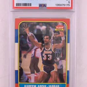 1986 Fleer Kareem Abdul‑Jabbar Basketball Card PSA 5