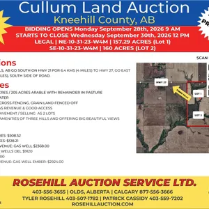 Cullum Land Auction Lot 2 - SE-10-31-23-W4M - 160.00 acres m/l