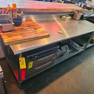 Stainless Steel Prep Table w/ Undershelf, 30" x 84"