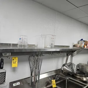 Asst Stainless Steel Wall Shelves w/ Contents