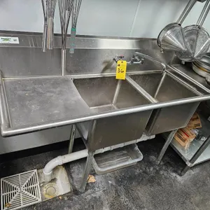 Regency 60" Stainless Steel Double Bowl Sink