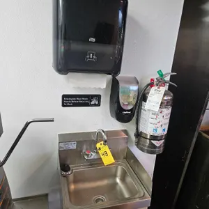 Krowne Stainless Steel Wall Mounted Hand Sink, M# WM200 w/ Paper Towel and Soap Dispenser