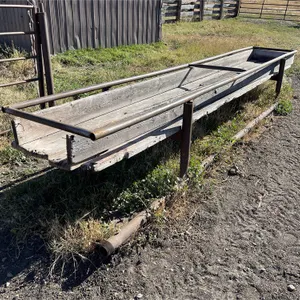 16 Ft. Long X 30" Wide X 28" High Pipe Framed Wooden Feed Bunk