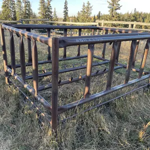 8 ½ Ft. Long X 6 ½ Ft. Wide Pipe Framed Single Round Bale Feeder