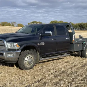 2015 DODGE RAM 3500 Quad Cab 4X4 Bale Truck w/ 2023 Like New Falcan 9 Ft. Deck