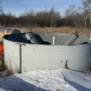 WESTEEL 14' Steel Grain Bin Bottom w/ Internal Hopper & Aeration - SELLS OFFSITE