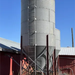 Hopper Bottom 4 Ring Grain / Feed Bin w/ Ladder, & Top Manway - SEE NOTES!!
