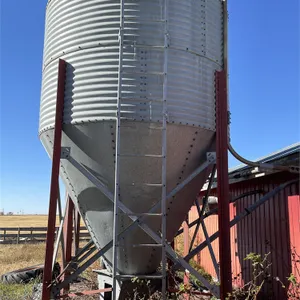 Hopper Bottom 2 Ring Grain / Feed Bin w/ Ladder, & Top Manway - SEE NOTES!